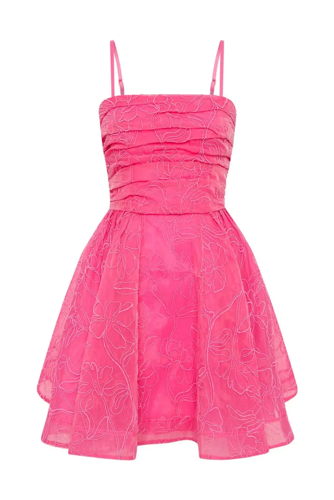 Aje Evangeline Cornelli Mini Dress Protea Pink Size 14 for rent on The Volte - main image