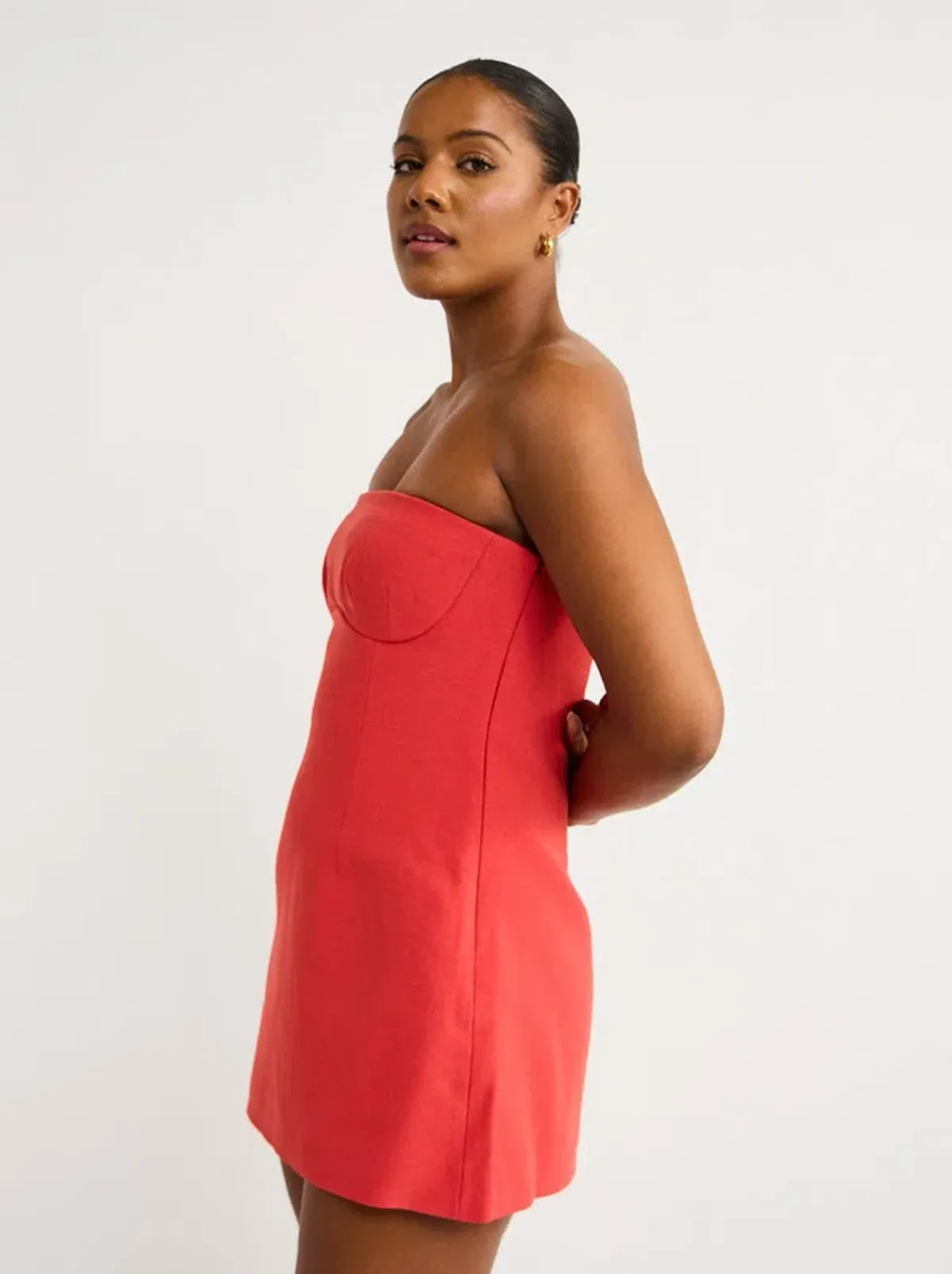 Sir the Label Spoerri Sculptured Mini Dress in Red Size 2 - Image 3