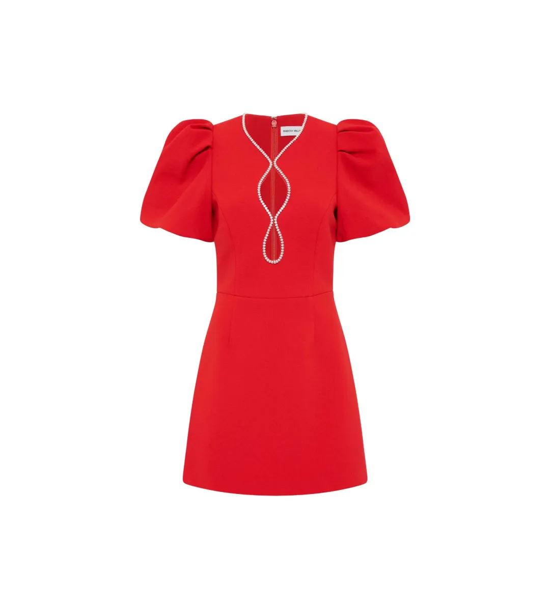 Rebecca Vallance Karina Puff Sleeve Mini Dress Red Size 8 for rent on The Volte - main image