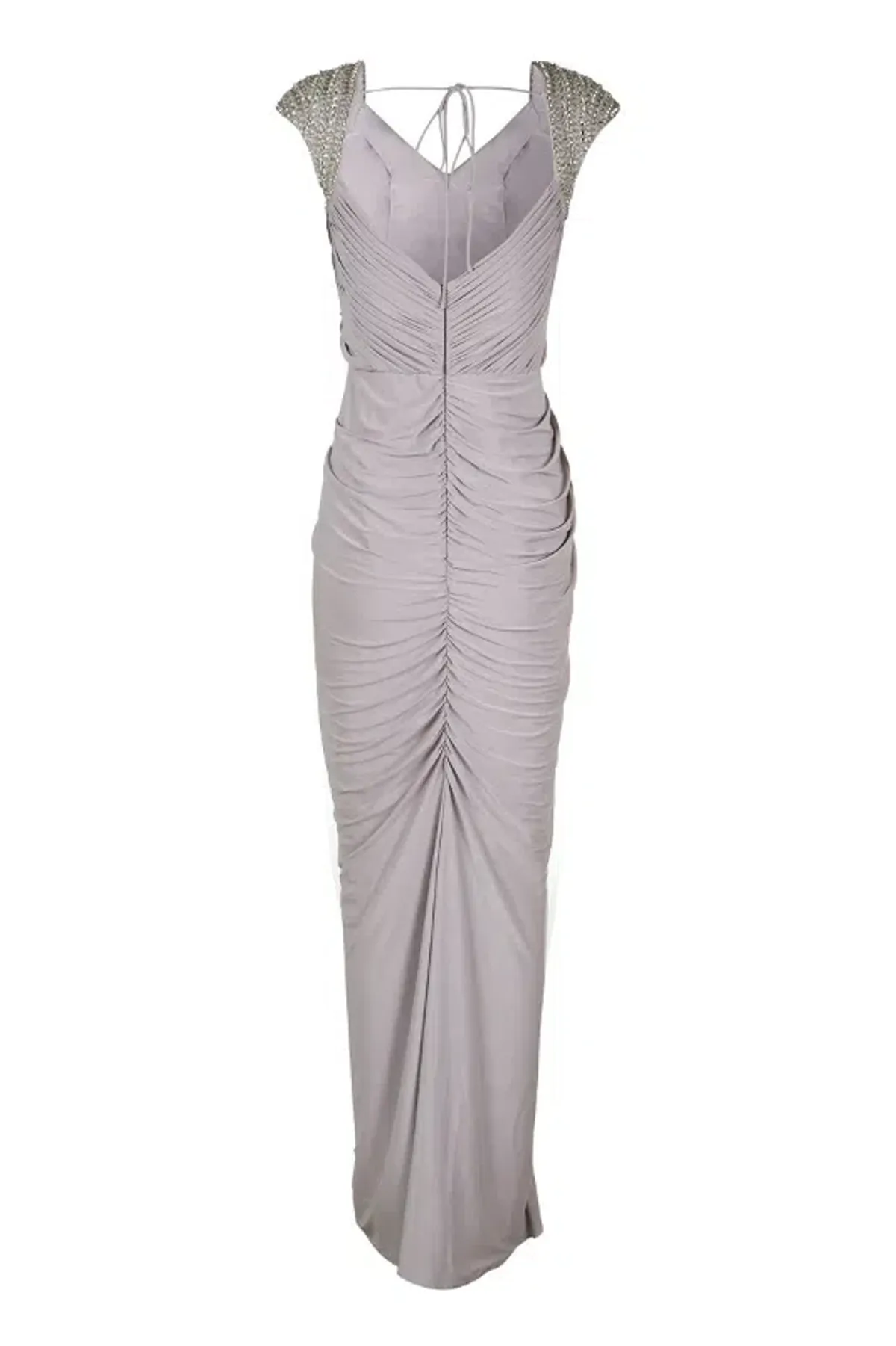 Sheike Parisian Maxi Dress Dove Grey Size 14 - Image 2