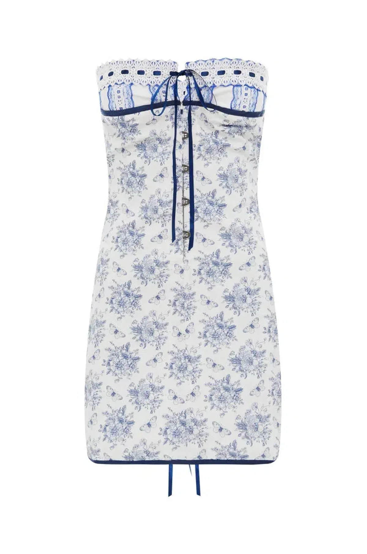 With Jean Sabrin Mini Dress Toile Papillon White Size M / AU 10 - Image 1