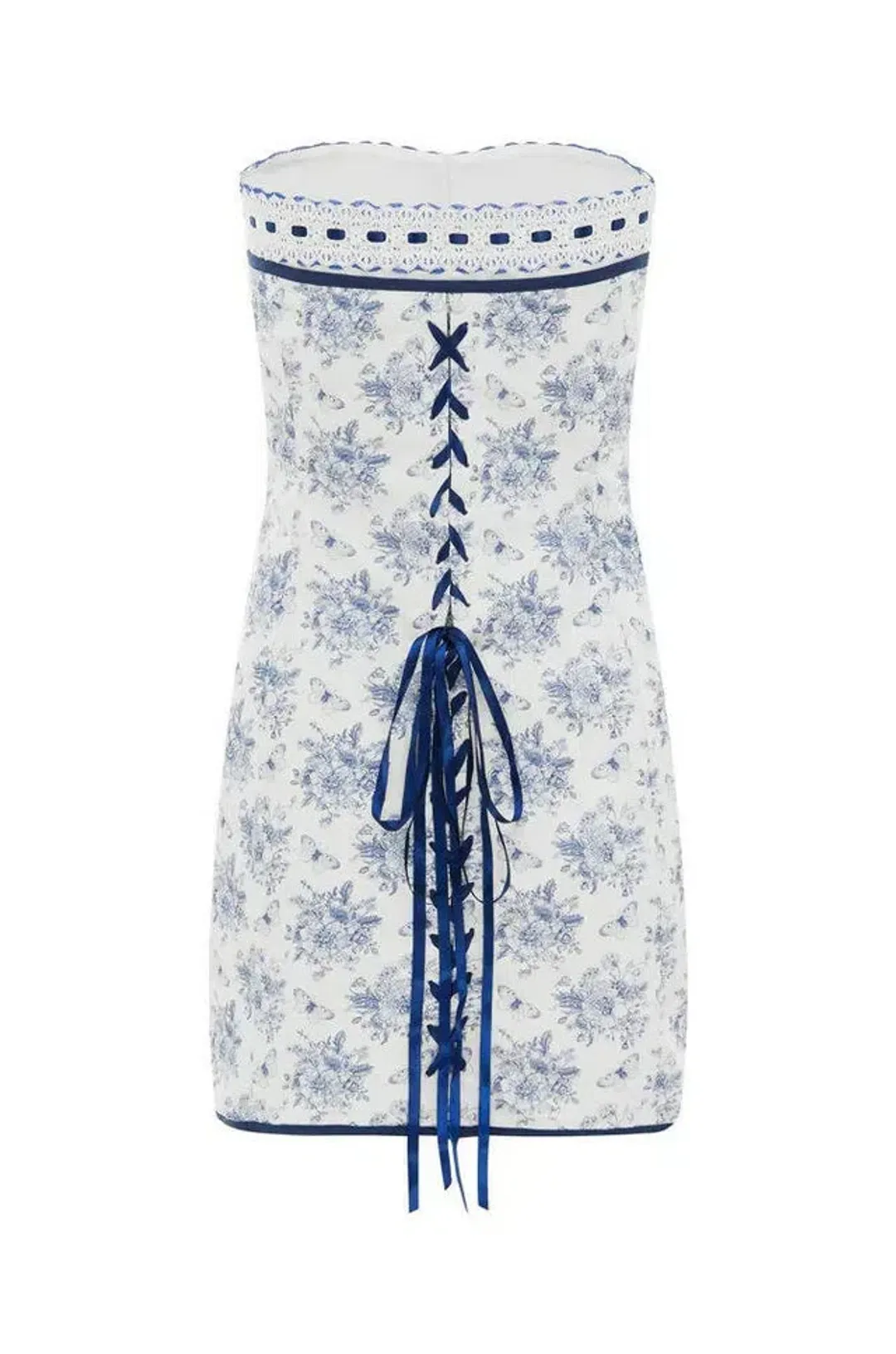 With Jean Sabrin Mini Dress Toile Papillon White Size M / AU 10 for rent on The Volte - main image