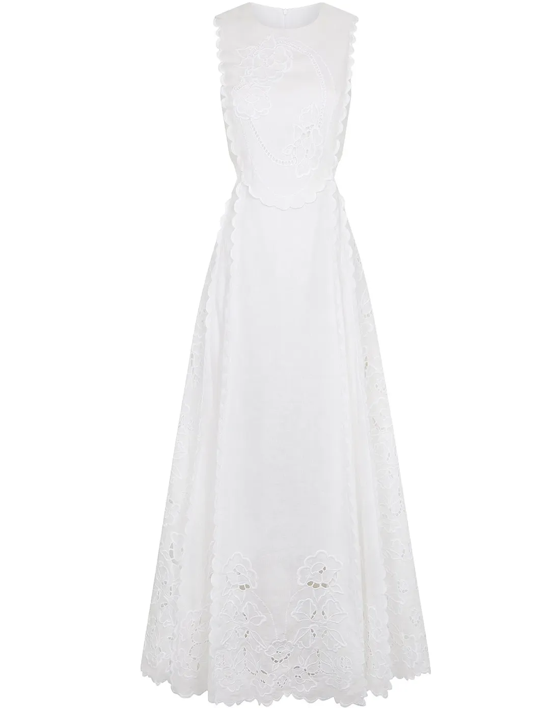 Lovaan Amelia Cutwork Embroidered Dress White Size 8 for rent on The Volte - main image