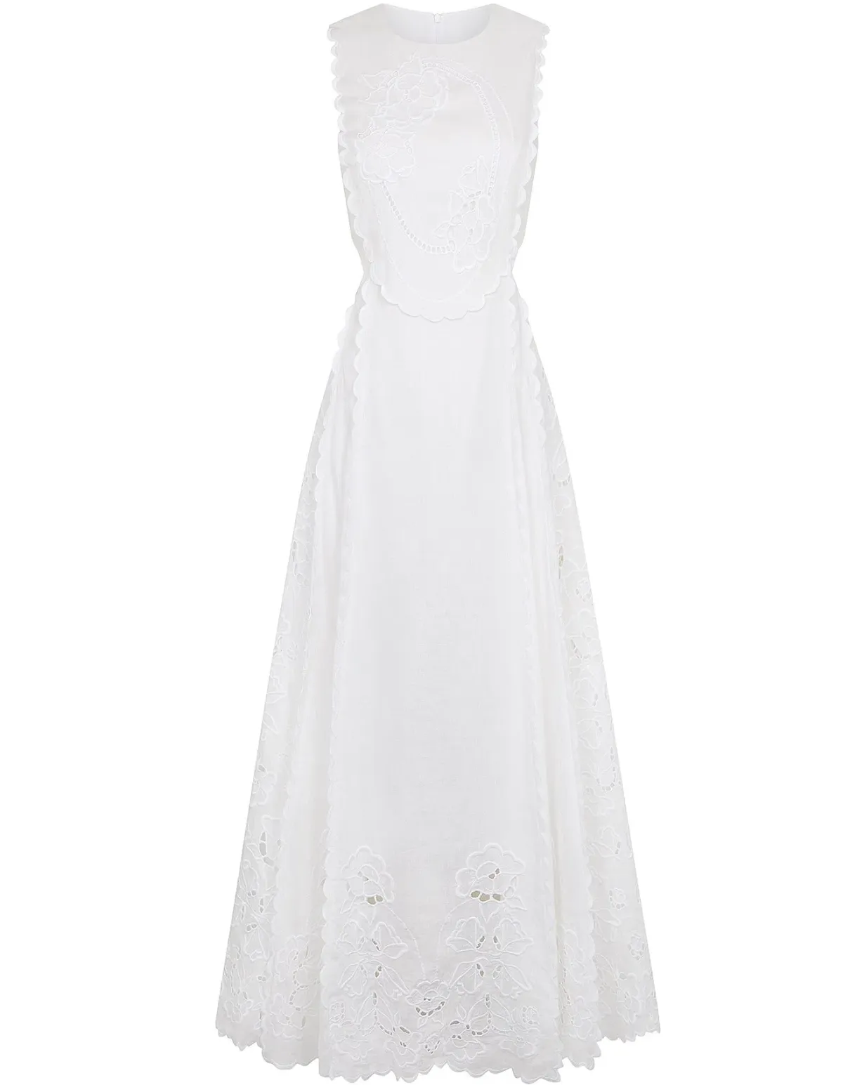 Lovaan Amelia Cutwork Embroidered Dress White Size 8 - Image 3