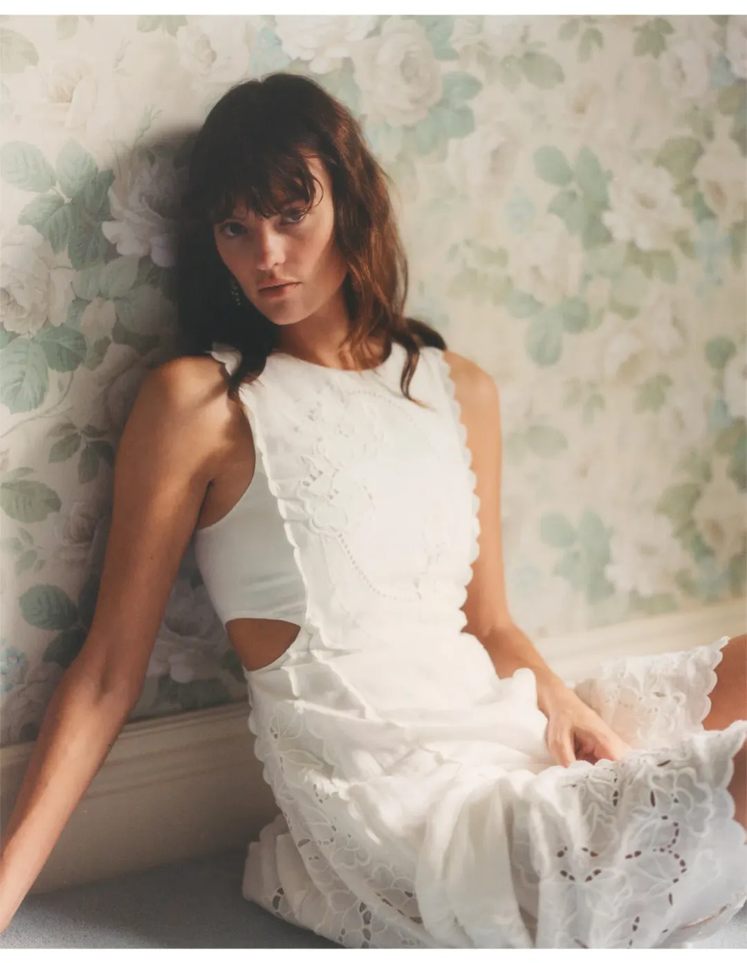 Lovaan Amelia Cutwork Embroidered Dress White Size 8 for rent on The Volte - main image