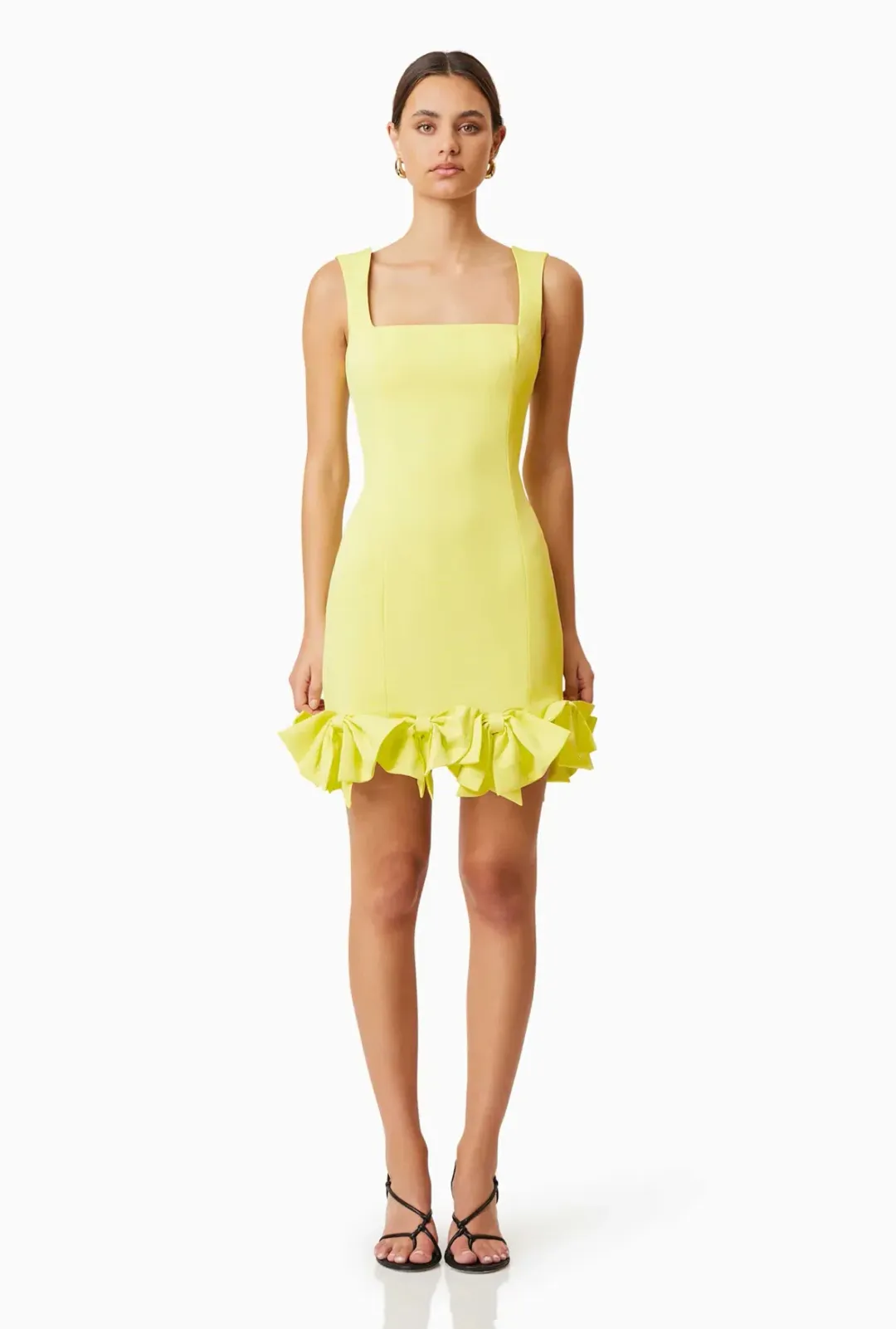 Elliatt Kennedy Mini Bow Dress Yellow Size 8 for rent on The Volte - main image