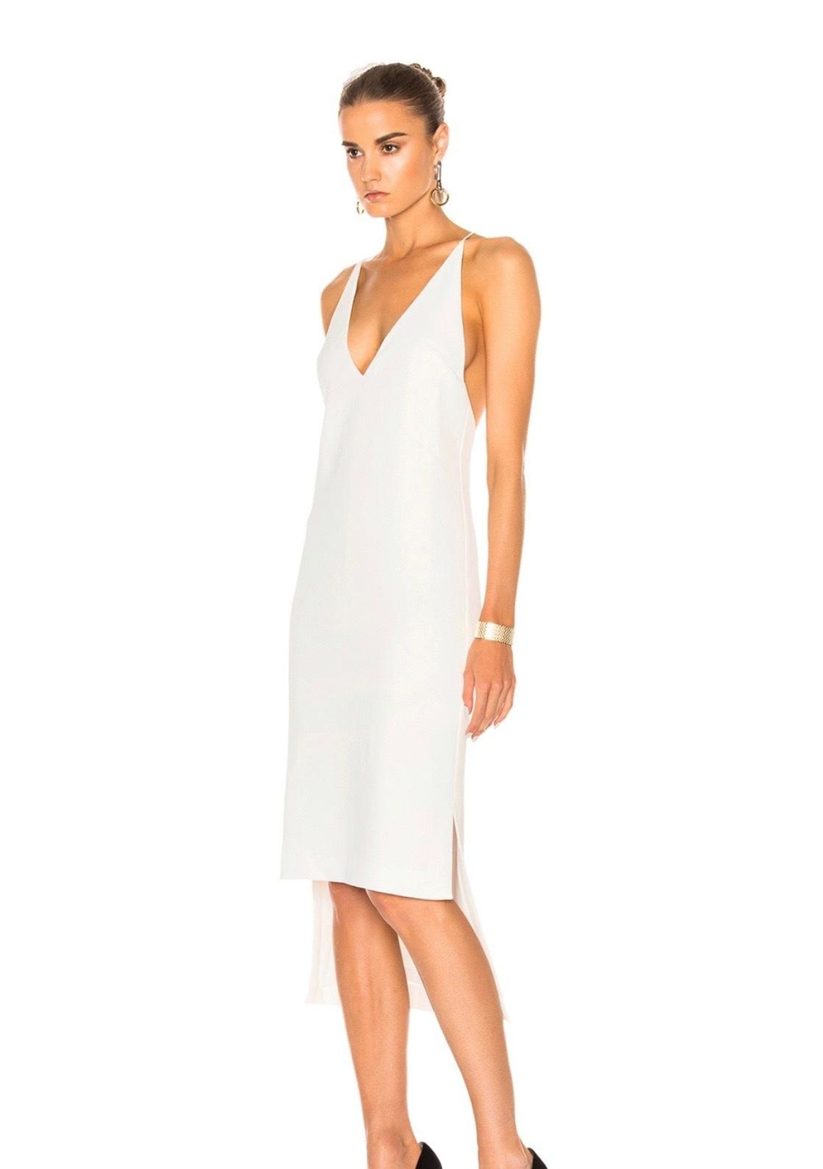  Dion Lee White wash Fine Line Dress Size 6 - Image 4