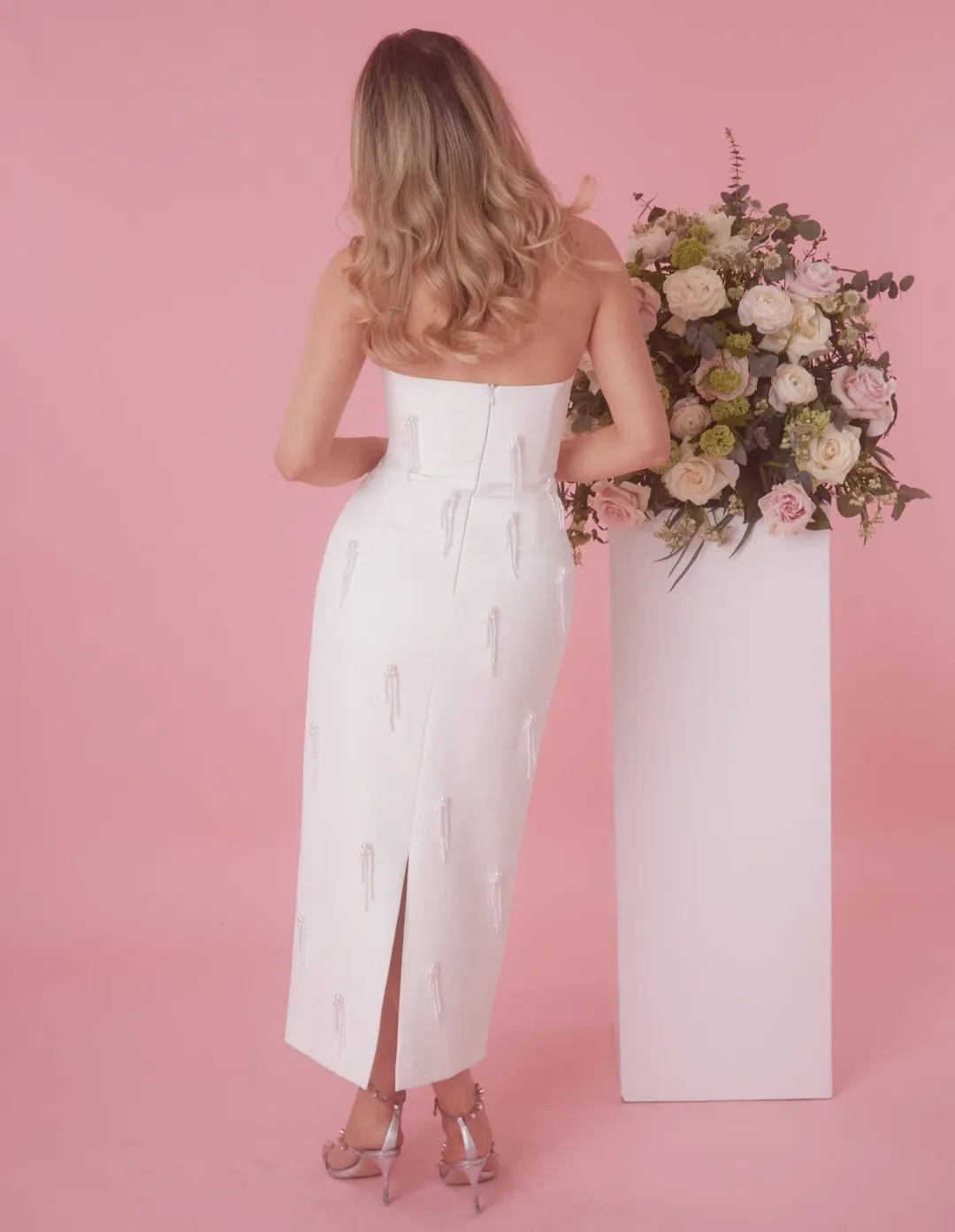 Odd Muse Ultimate Muse Embellished Midi Dress White Size 12 for rent on The Volte - main image