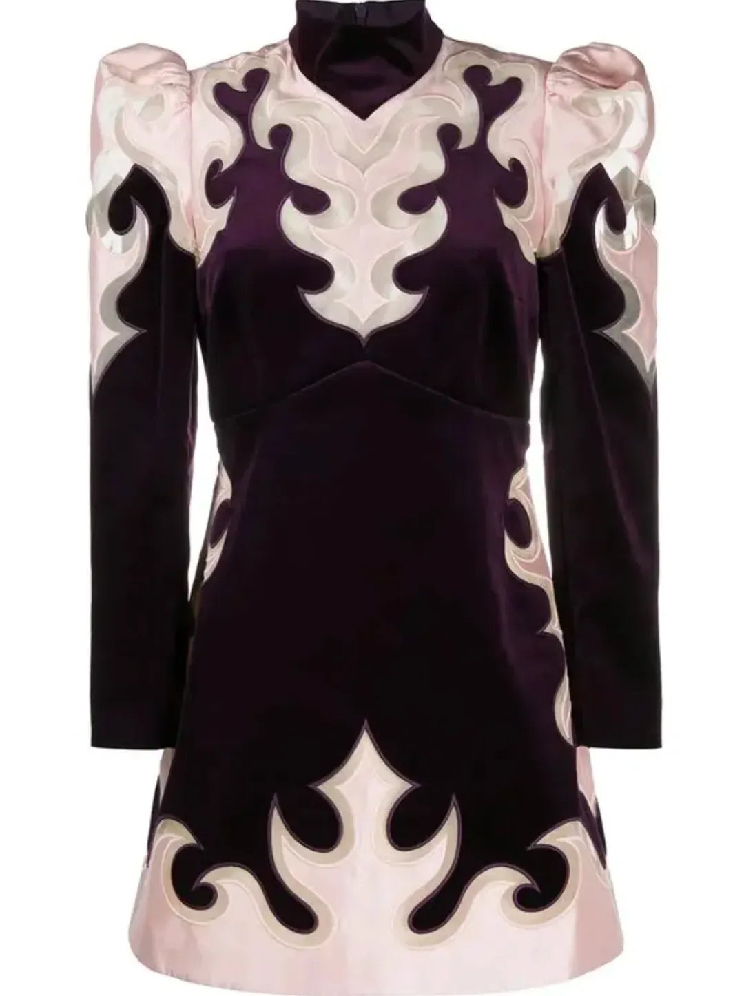 Zimmermann Ladybeetle Mystic Mini Dress Aubergine Size 2 / AU 12  for rent on The Volte - main image