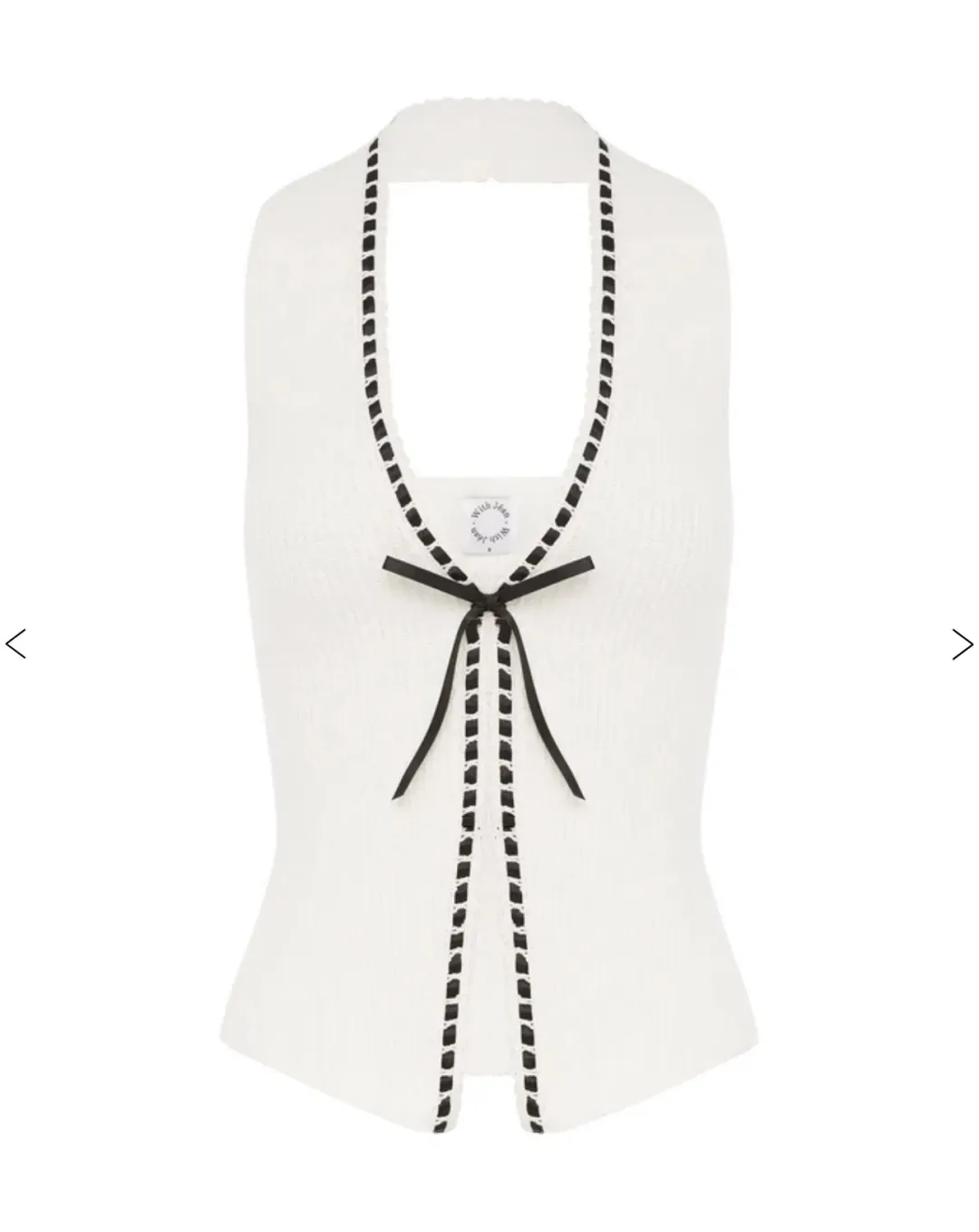 With Jean Gigi Top White Size AU 6  for rent on The Volte - main image