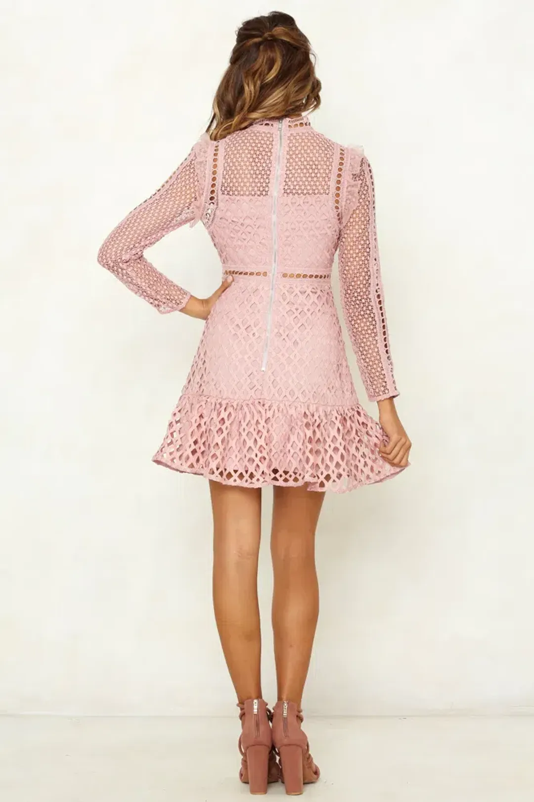 Mossman The Visionary Mini Dress Pink Size 6 for rent on The Volte - main image