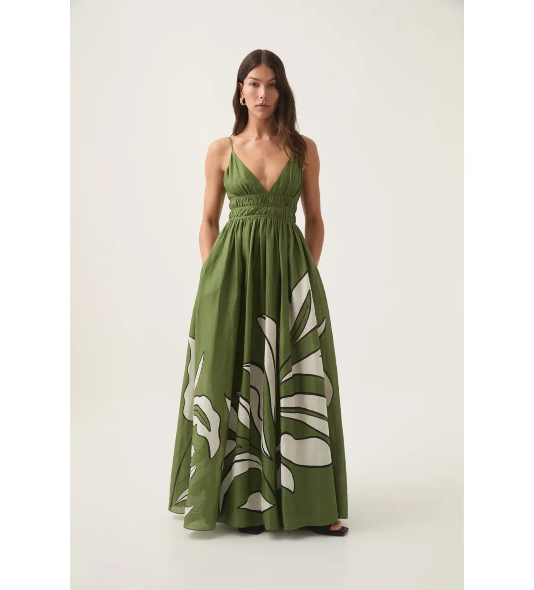 Aje Planetary Maxi Dress Abstract Fern Size 10 for rent on The Volte - main image