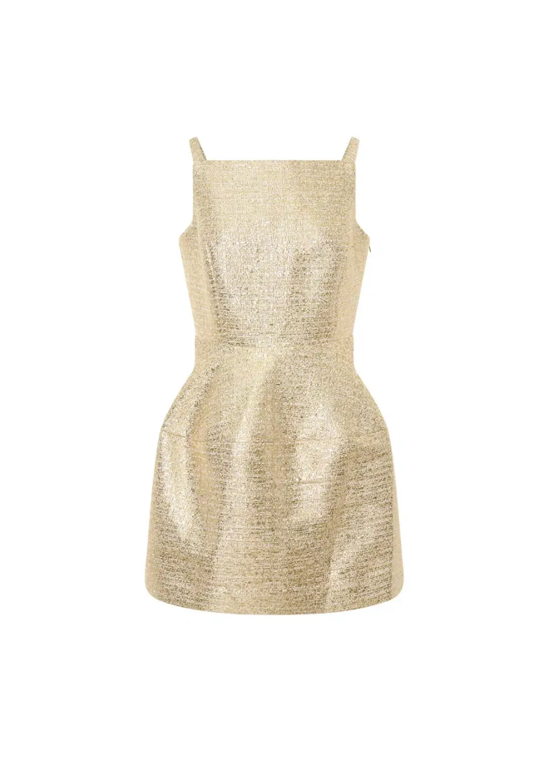 Oroton Metallic Mini Dress Gold Size 10  for rent on The Volte - main image