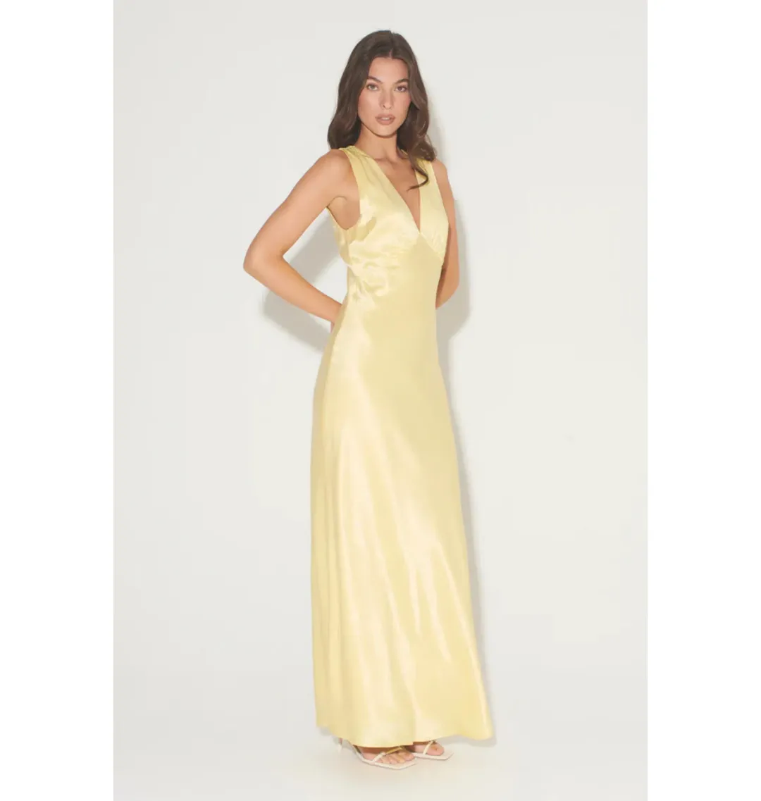 Hansen and Gretel Marcelle Dress Lemon Size Small / AU 8 for rent on The Volte - main image