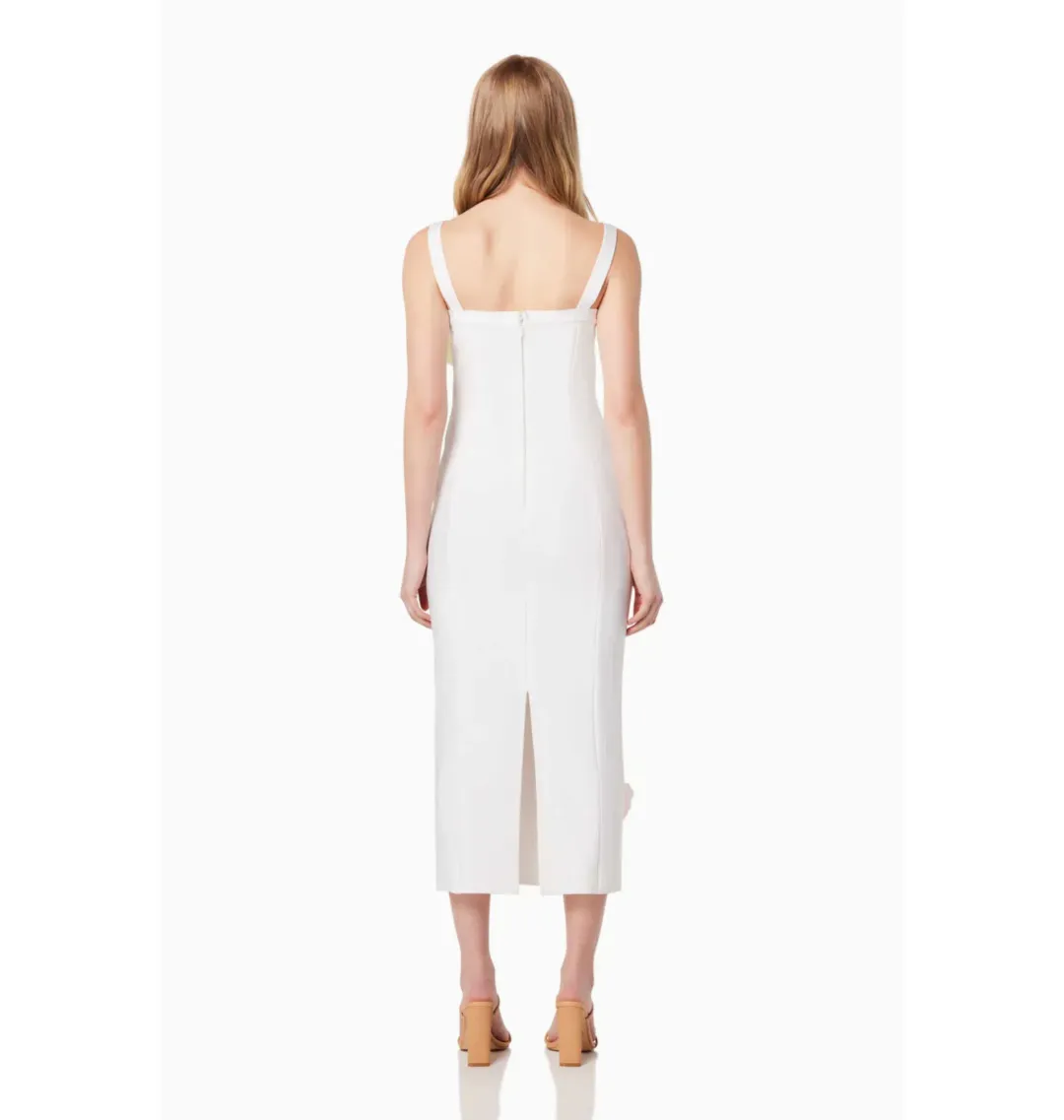 Elliatt Motif 3D Floral Dress in White Size AU 8 for rent on The Volte - main image