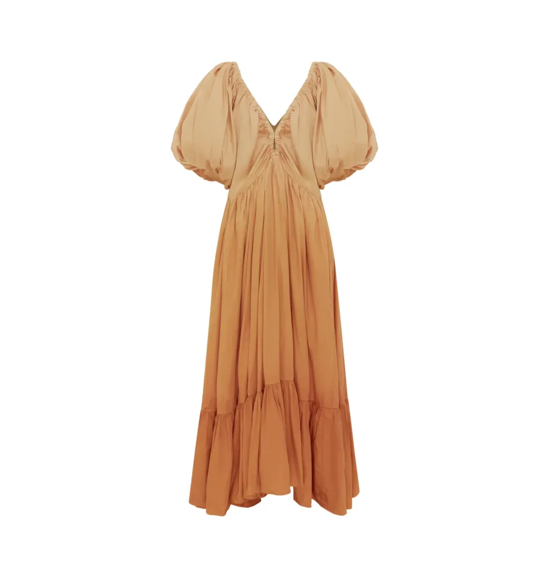 Rooh Collective Birthday Gown Orange Ombré Size AU 12 for rent on The Volte - main image