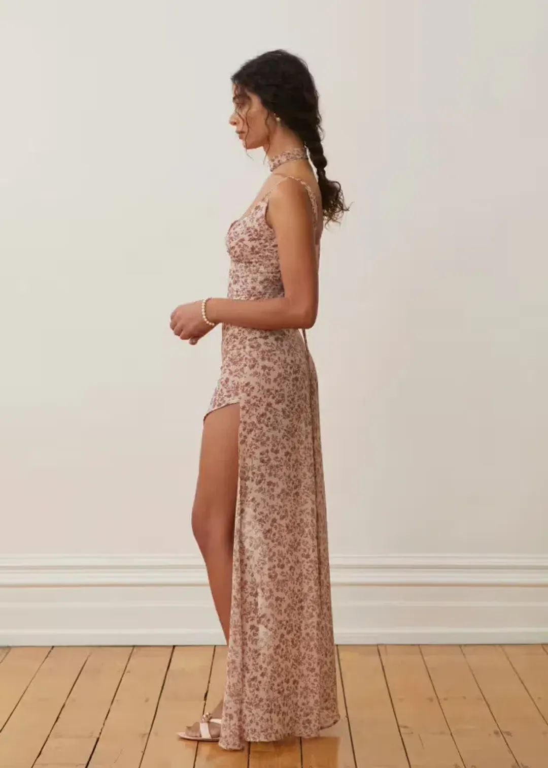 Arcina Ori Amelie Dress In Floral Pink Size 8 /S for rent on The Volte - main image