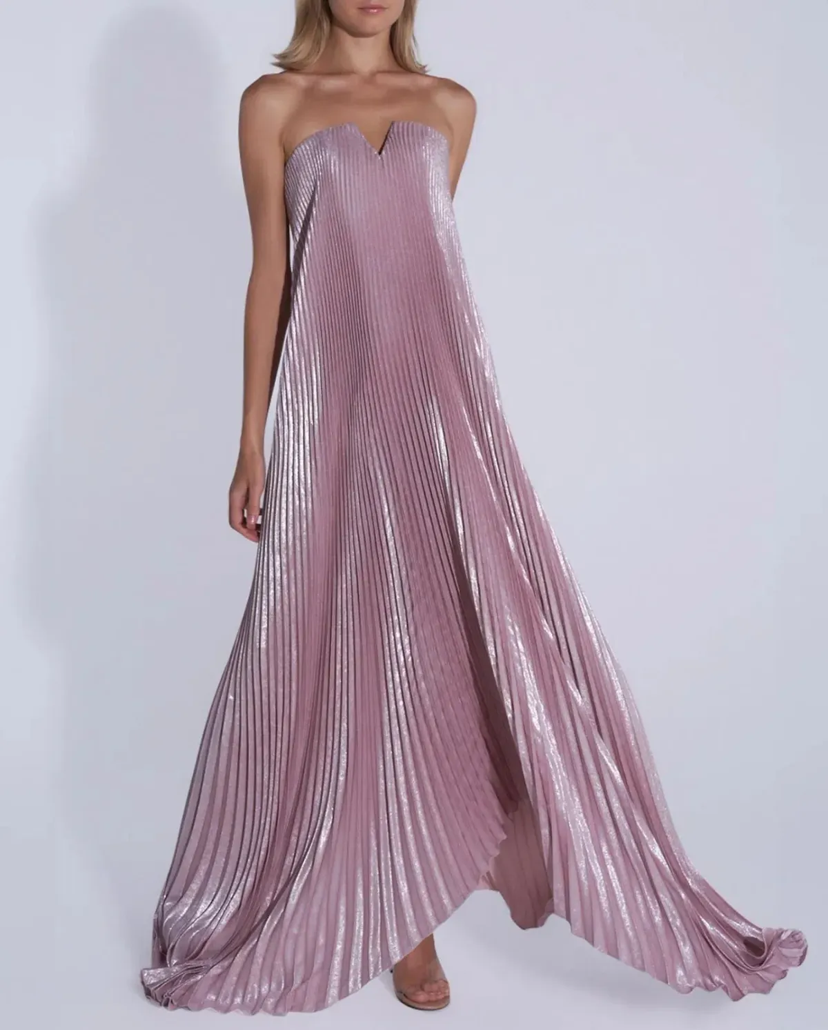 L'Idee Black Tie Gown in Dusty Shimmer Size 8 - Image 1