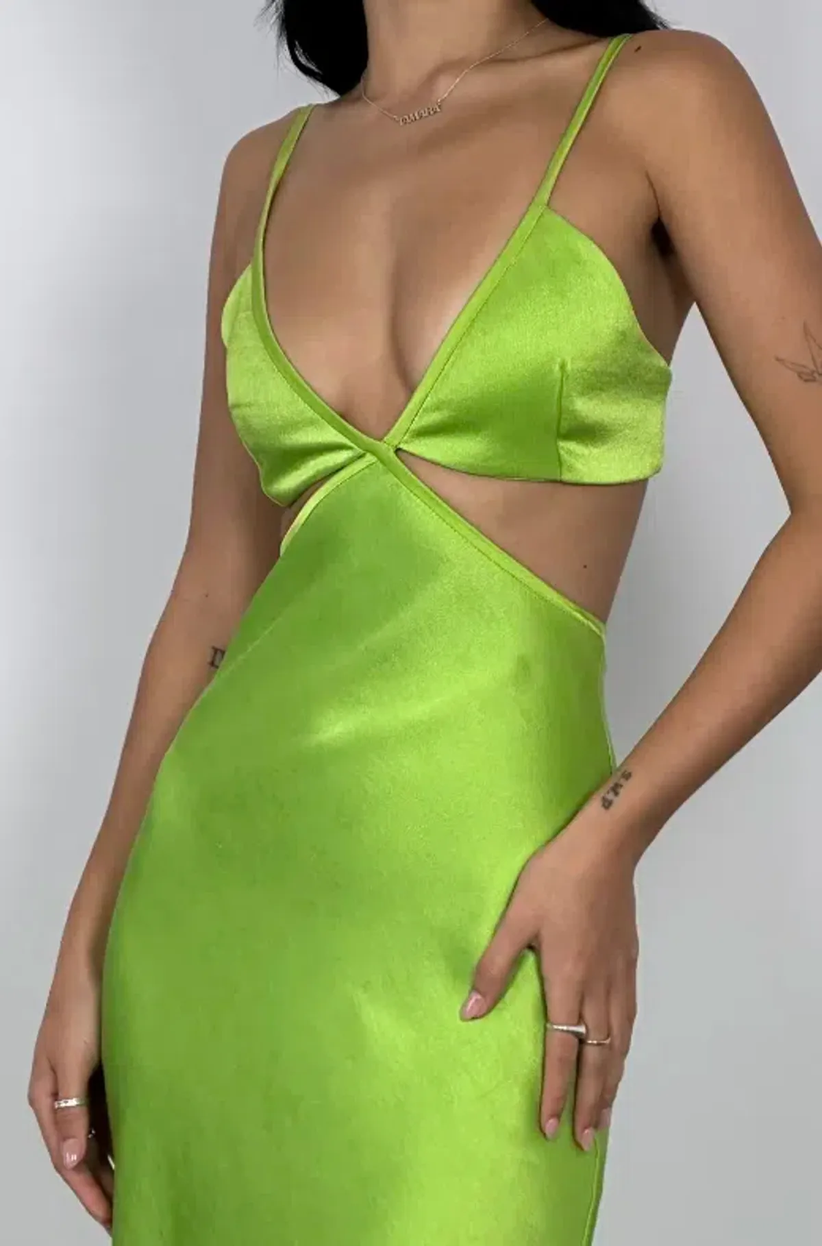 Bec & Bridge Veronique Maxi Dress Lime Green Size 8 - Image 2