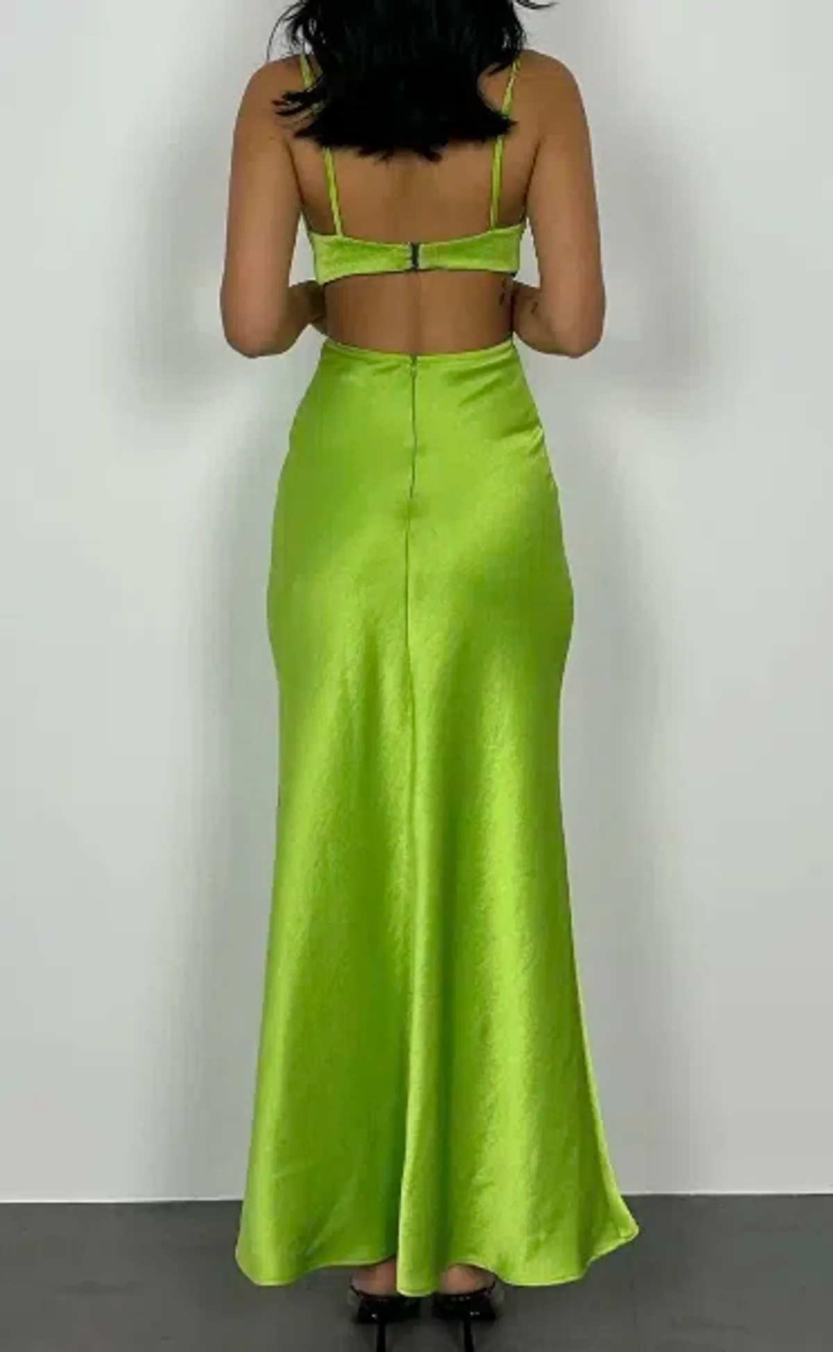 Bec & Bridge Veronique Maxi Dress Lime Green Size 8 - Image 3