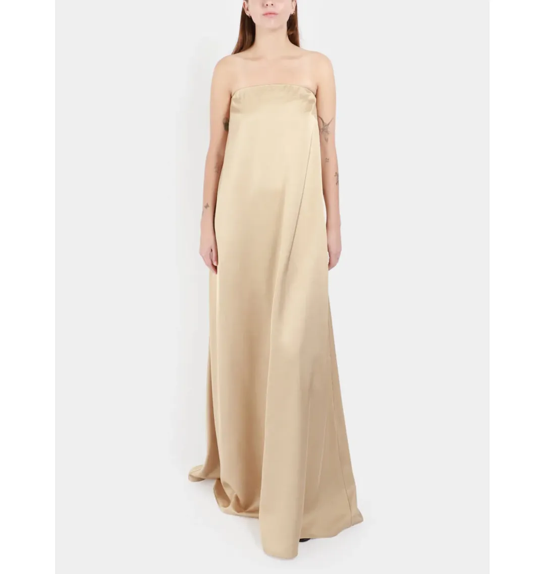 Esse Studios Gilded Column Dress Cream Size AU 6 for rent on The Volte - main image
