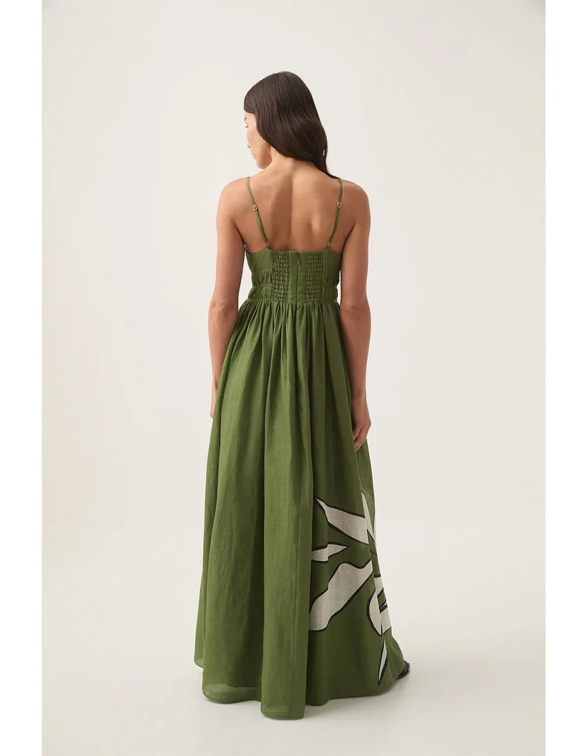 Aje Planetary Maxi Dress in Abstract Fern Size AU 8 - Image 3