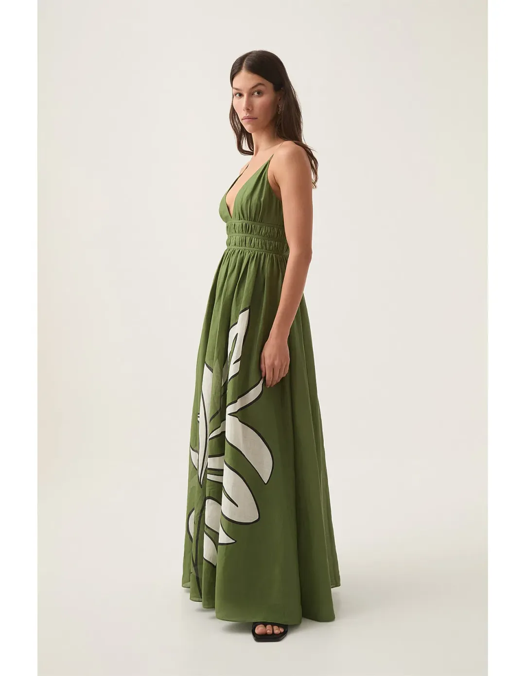 Aje Planetary Maxi Dress in Abstract Fern Size AU 8 for rent on The Volte - main image