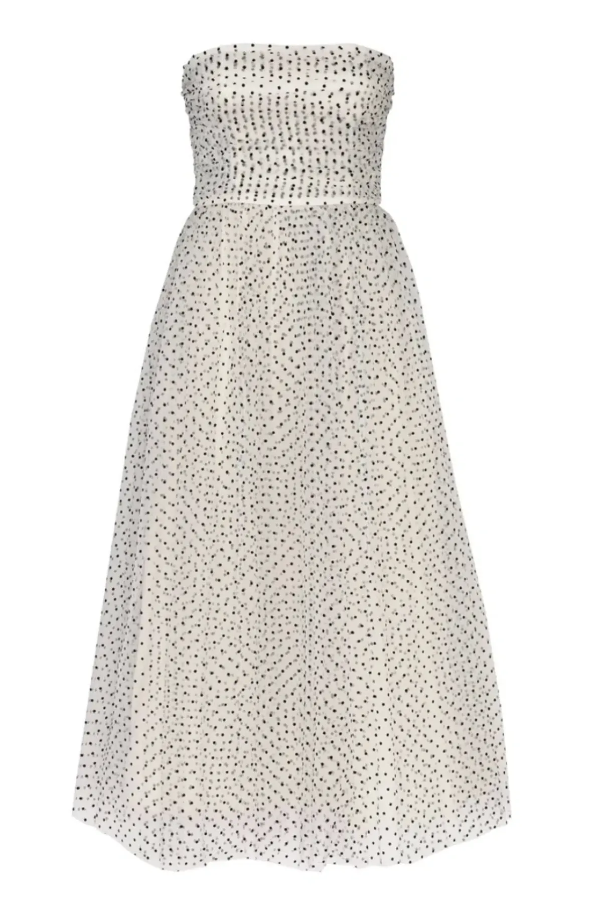 Zimmermann Tulle Midi Dress White/Black Dot Size 1 / AU 10 - Image 3