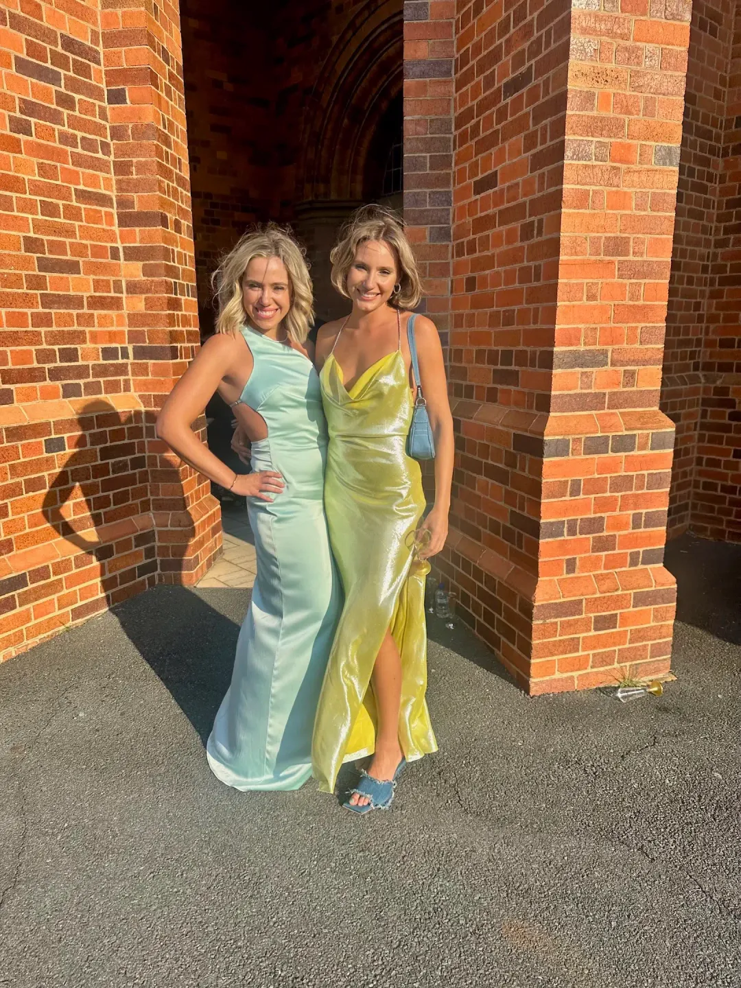 Michael Lo Sordo Nicole Drape Crystalline Dress Yellow Size 8  for rent on The Volte - main image