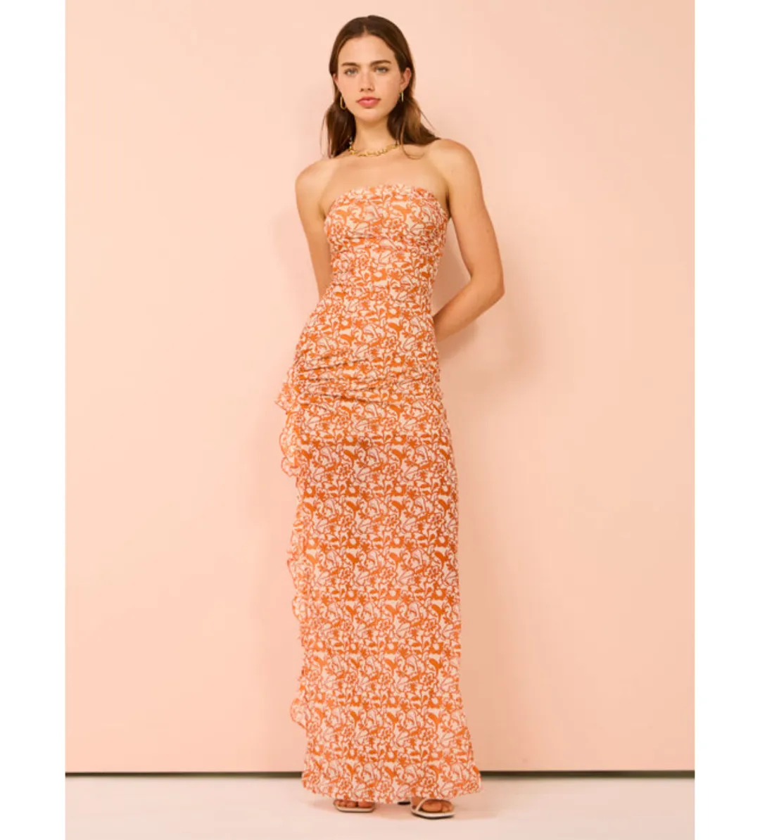 Bec & Bridge Firefly Strapless Maxi Dress Fiesta Floral Size 12  for rent on The Volte - main image