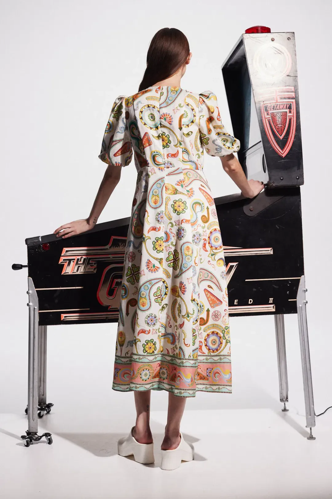 Alemais Arcade Midi Dress Print Size AU 8  for rent on The Volte - main image