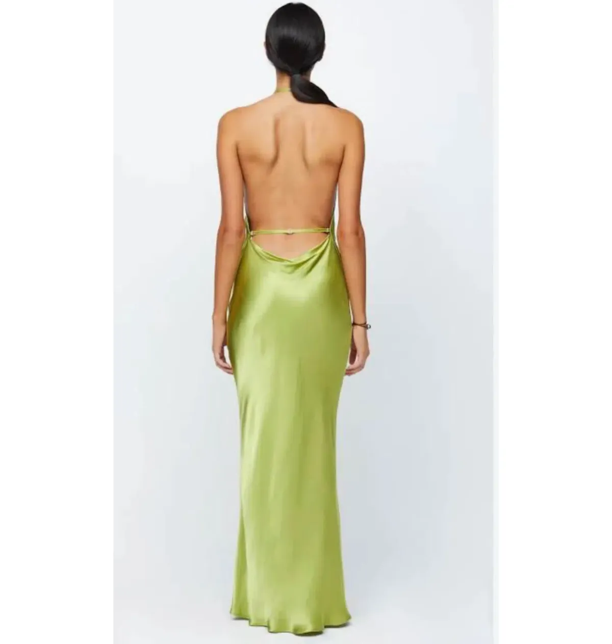 Bec & Bridge Odessa Halter Dress Chartreuse Green Size AU 12 - Image 3