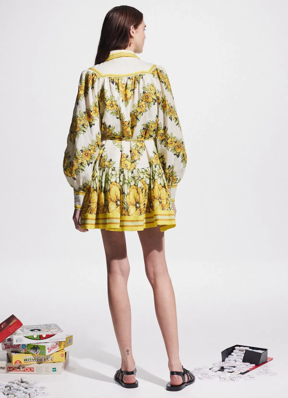 Alemais Gisela Mini Dress Yellow Floral Size 4 AU / 0 US - Image 2