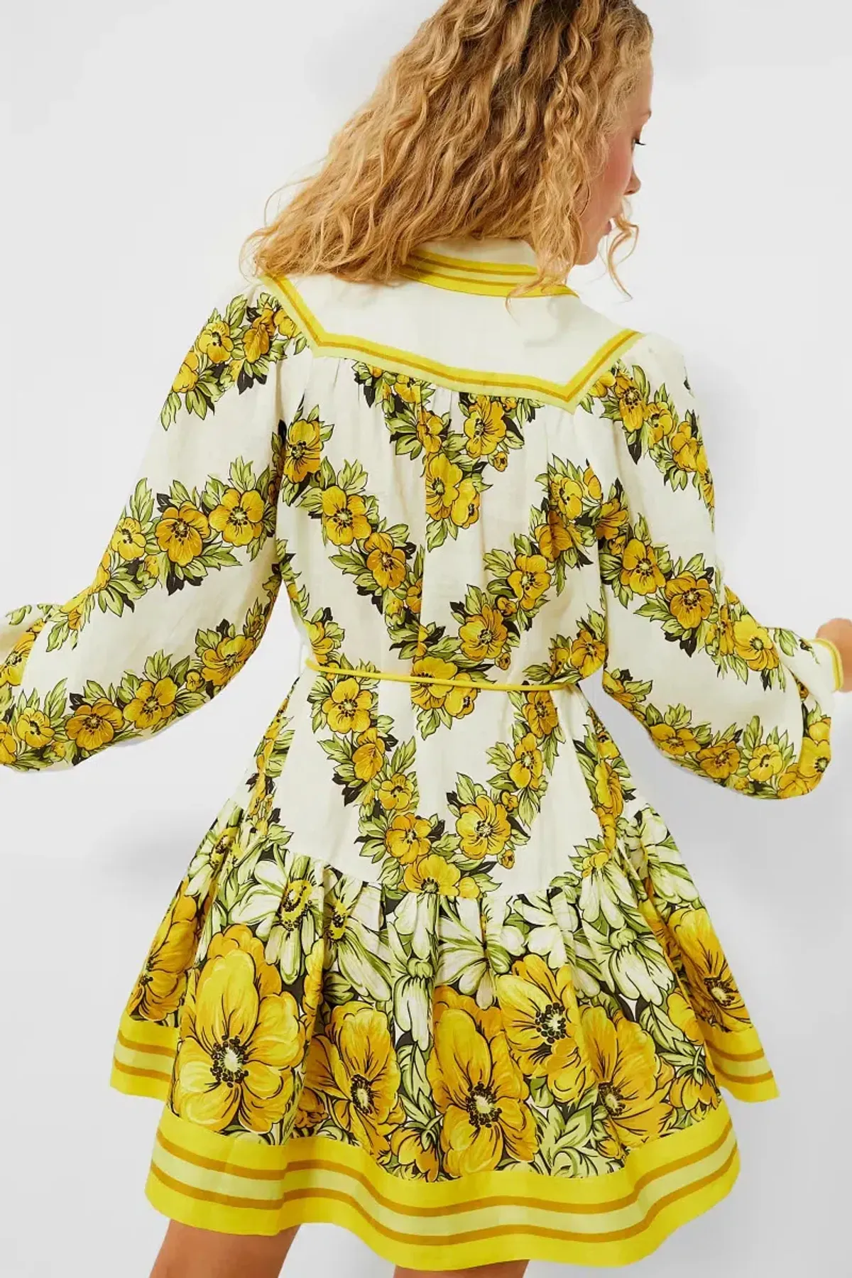 Alemais Gisela Mini Dress Yellow Floral Size 4 AU / 0 US - Image 4