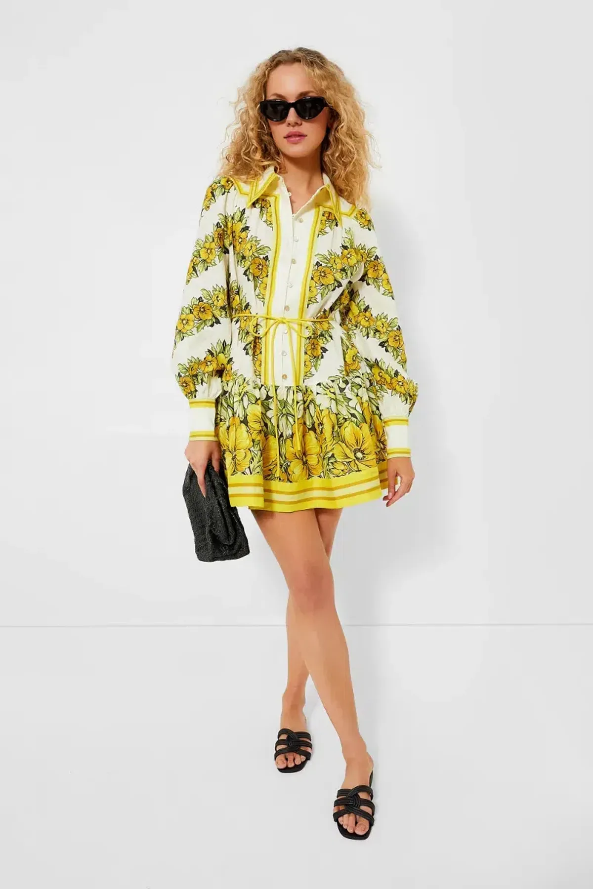 Alemais Gisela Mini Dress Yellow Floral Size 4 AU / 0 US - Image 5
