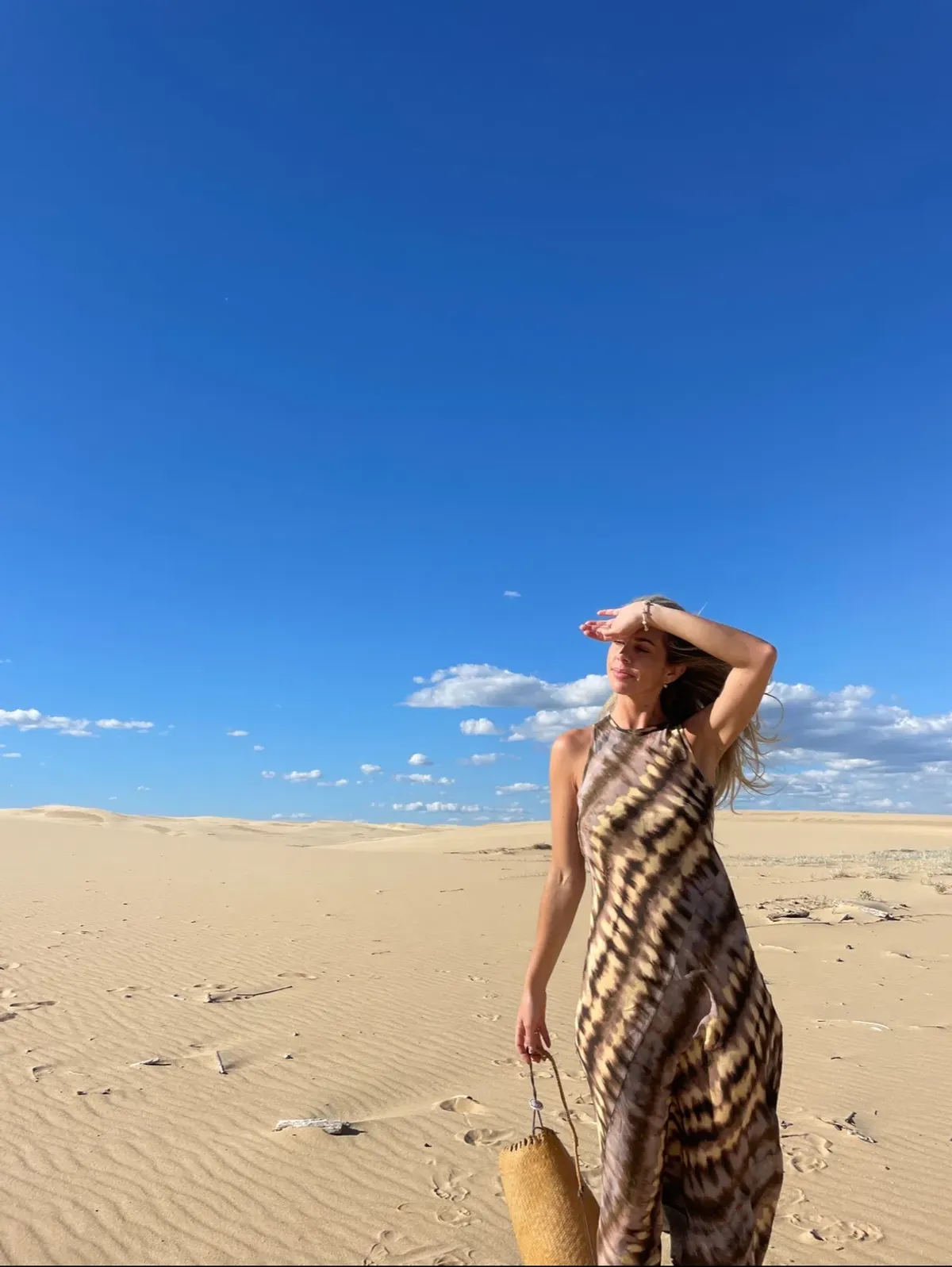 Dissh Gabi Tie Dye Viscose Midi Dress Lilac Size 6 - Image 3