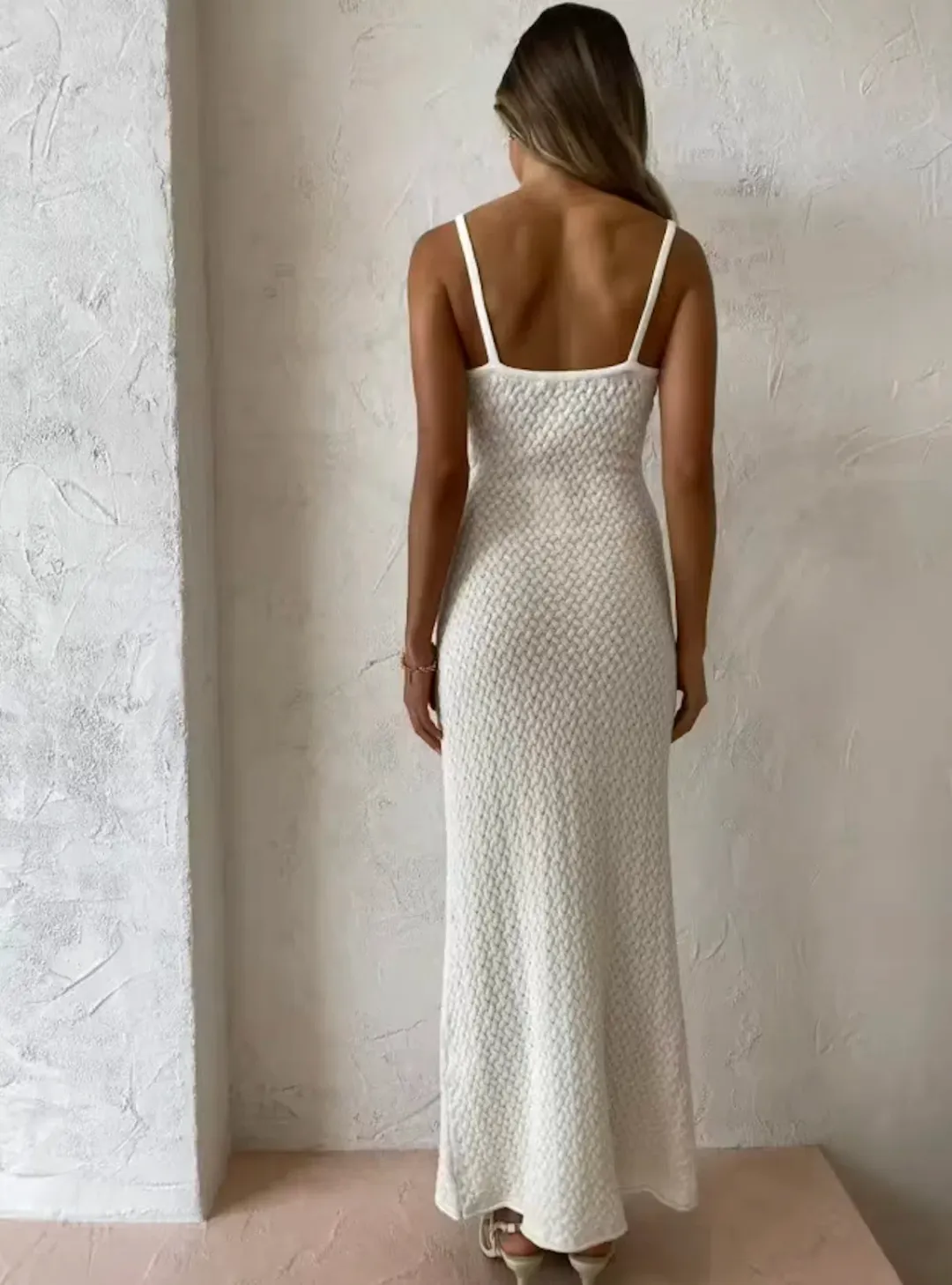 Bec & Bridge Effie Knit Key Maxi Dress Ivory Size XS / AU 6 for rent on The Volte - main image