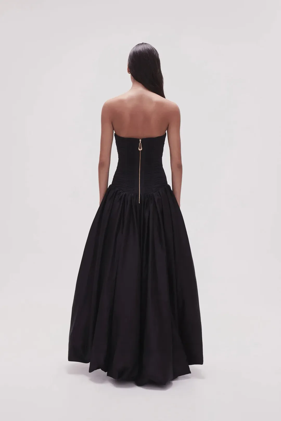 Aje Violette Bubble Hem Maxi Dress Black Size 8 for rent on The Volte - main image