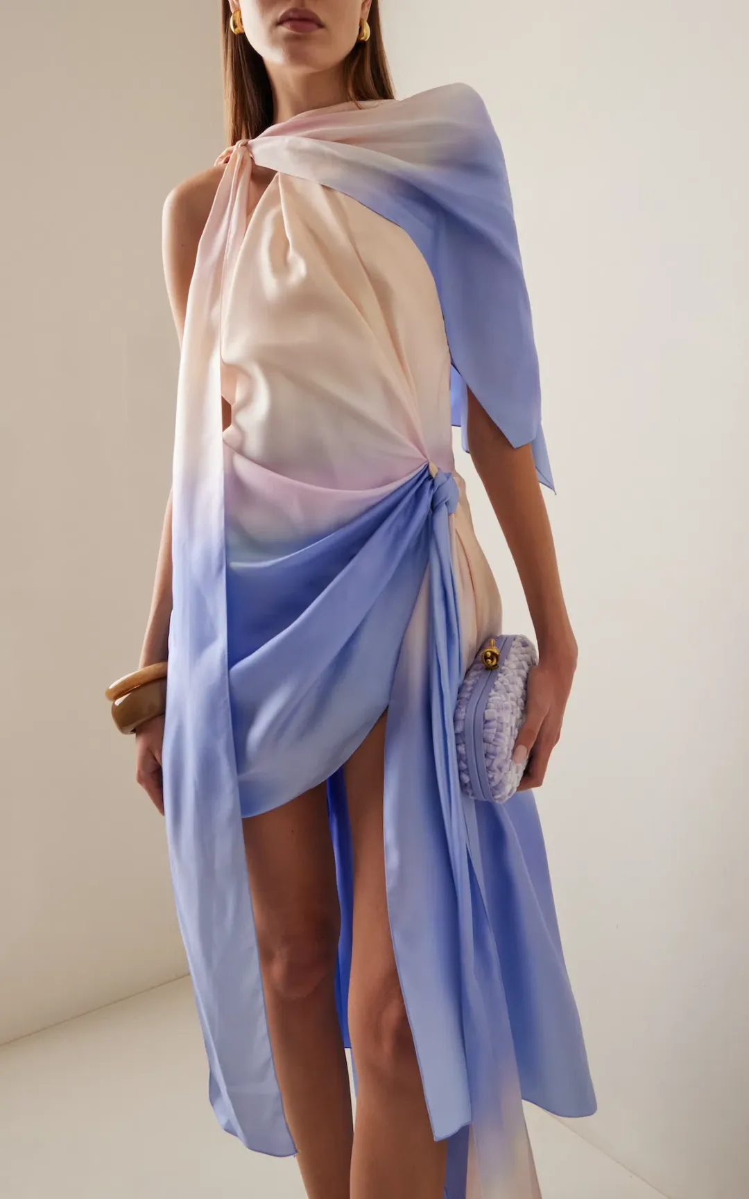 Zimmermann Natura Scarf Mini Dress in Blue Fields Size 0 / AU 8 for rent on The Volte - main image