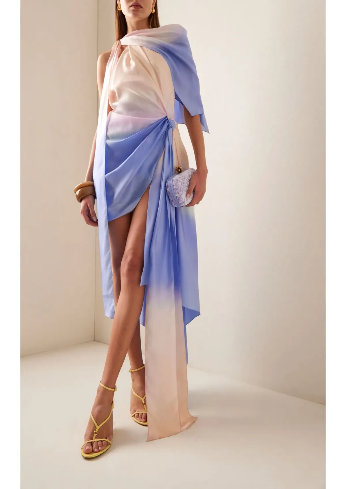 Zimmermann Natura Scarf Mini Dress in Blue Fields Size 0 / AU 8 - Image 1