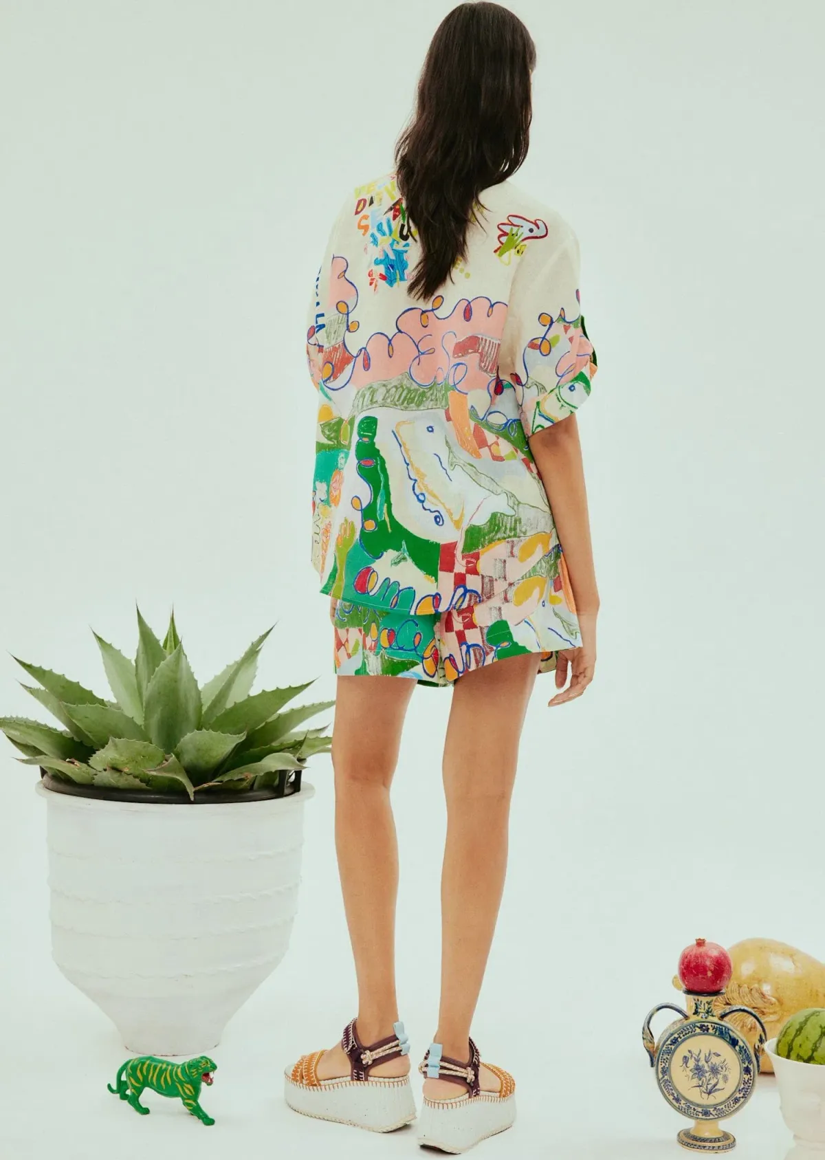 Alemais Nadia Shirt and Short Set Print Size 8 - Image 3