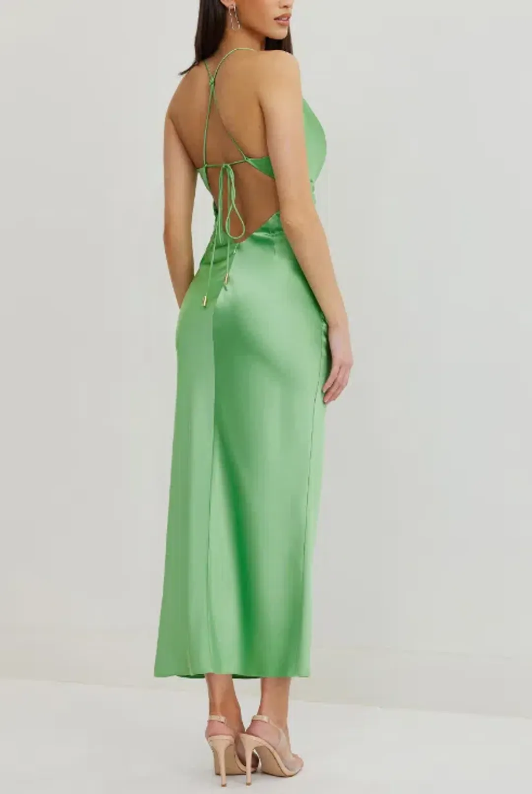 Lexi Dove Dress in Kiwi Green Size 10 for rent on The Volte - main image