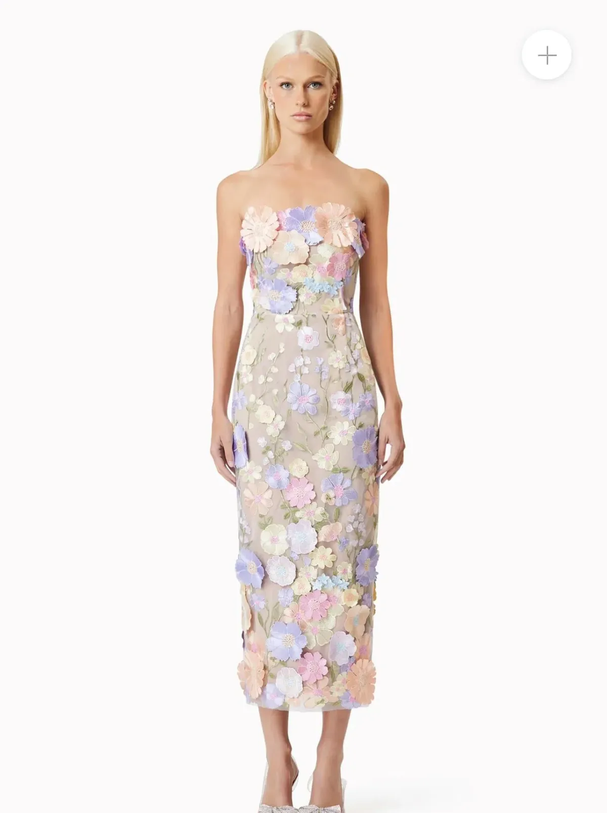 Elliatt Helena Strapless Midi in Purple  for rent on The Volte - main image