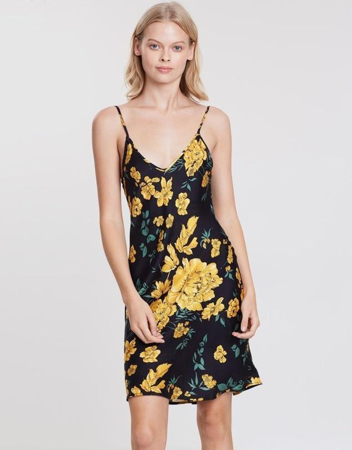 Silk Laundry 90's Silk Slip Dress Floral - Image 1