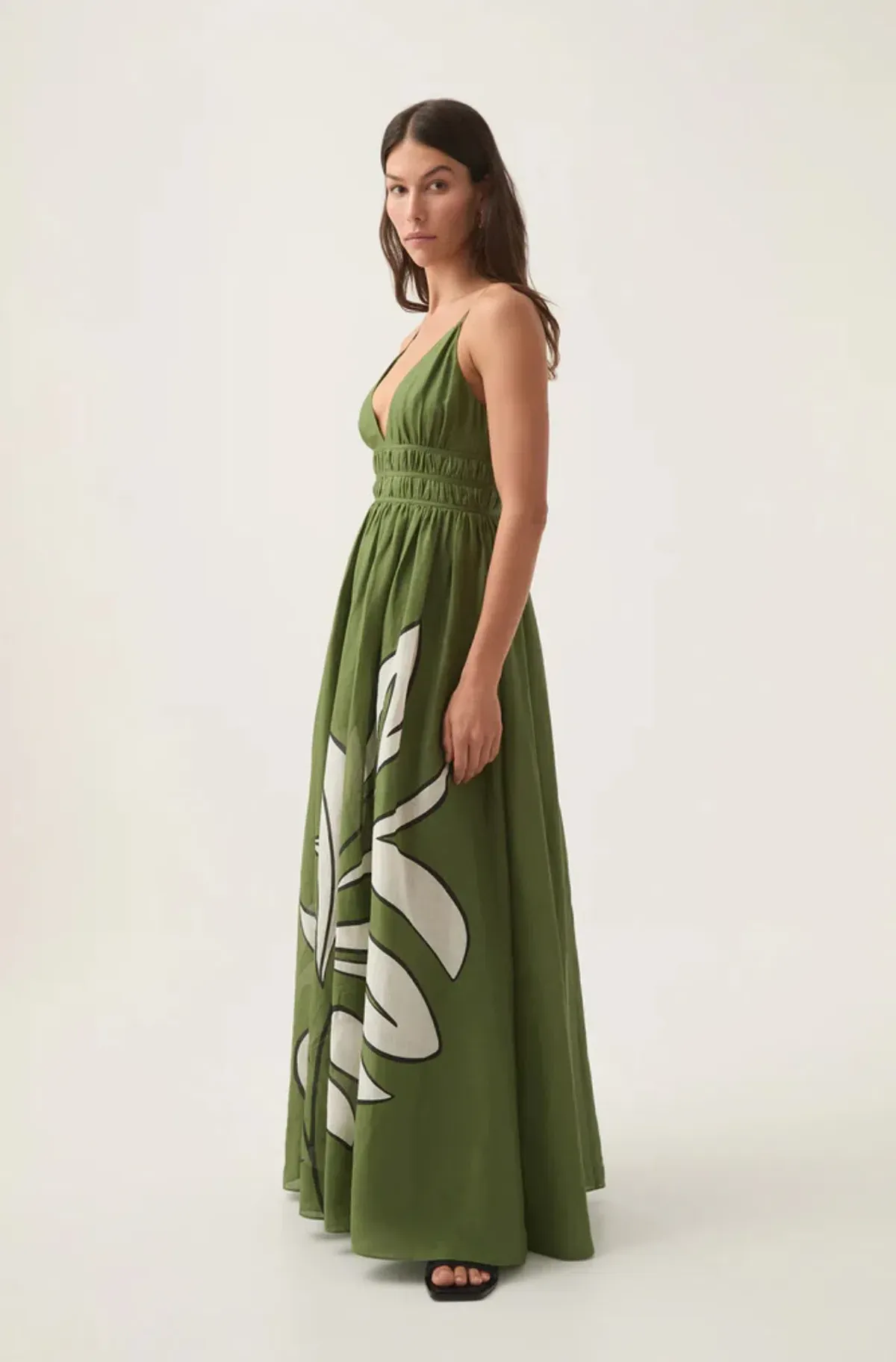 Aje Planetary Maxi Dress Abstract Fern Size 14 - Image 2