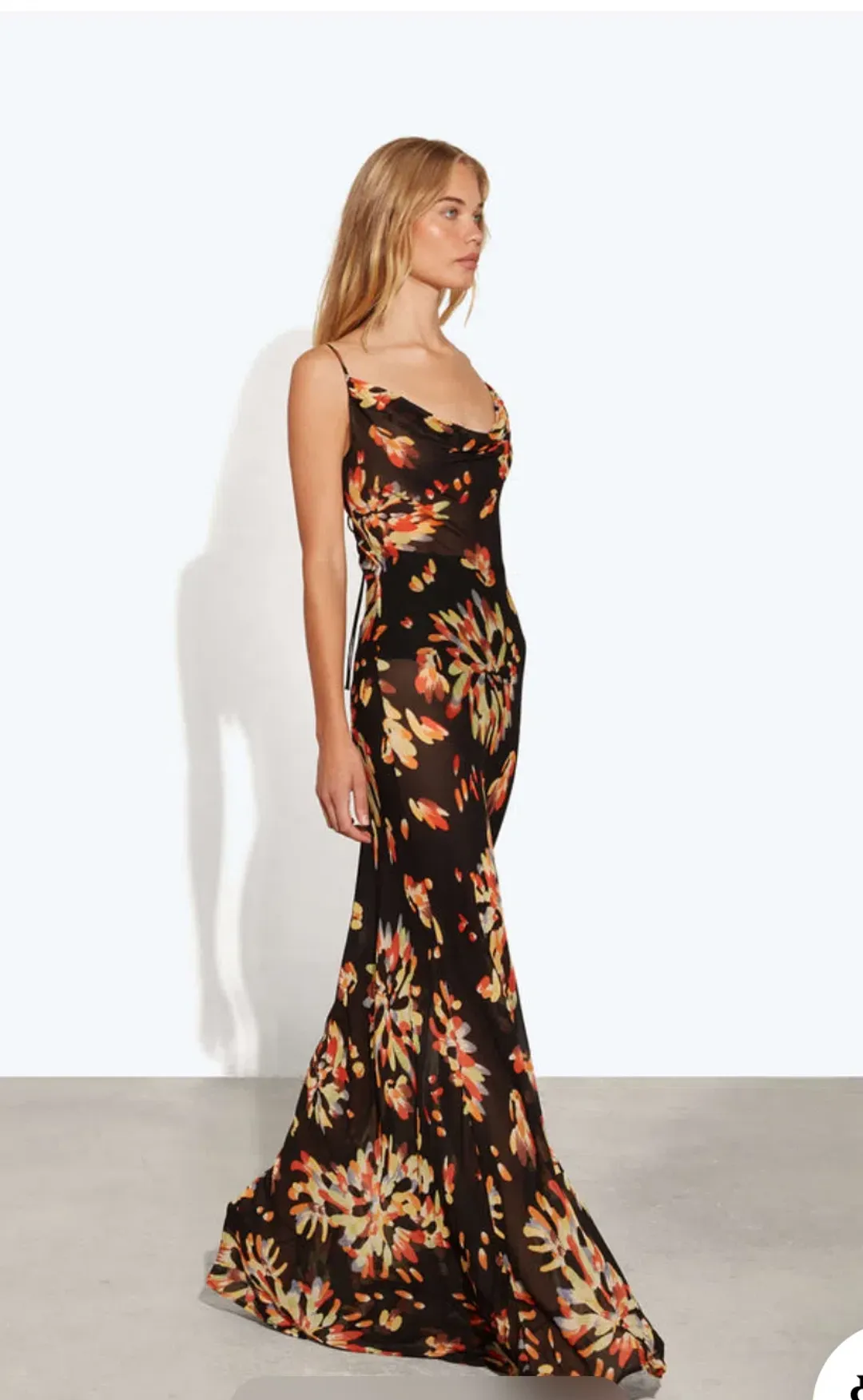 Rat & Boa Catarina Maxi Dress Black Floral Size S- AU 8-10  for rent on The Volte - main image