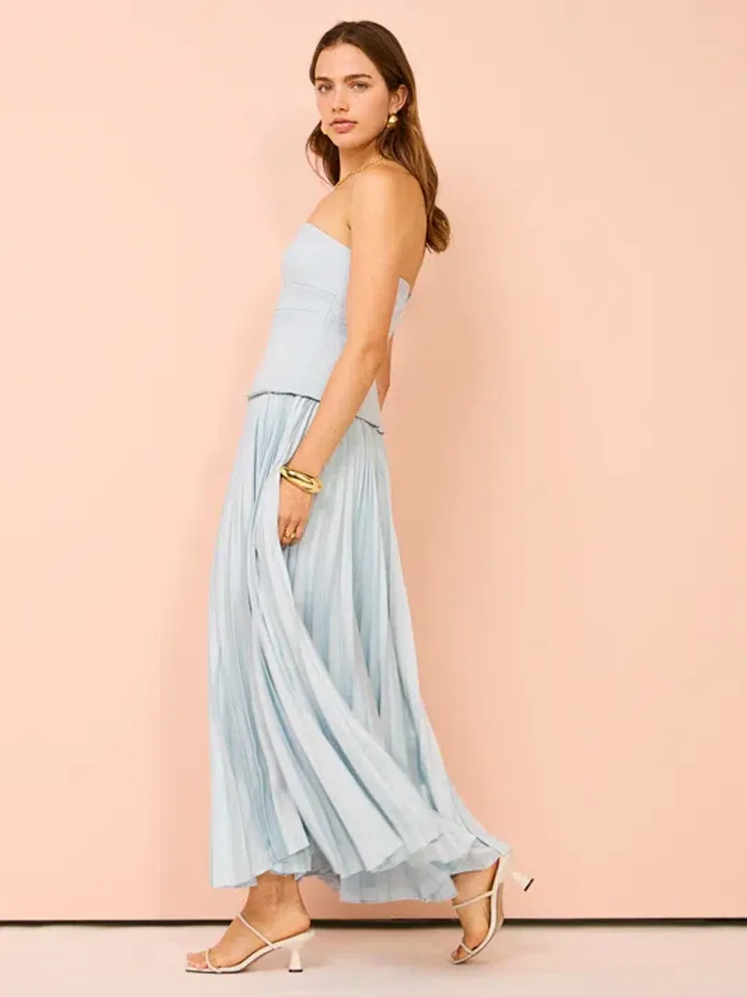 Acler Avonlea Midi Dress In Celeste Blue Size 6 for rent on The Volte - main image