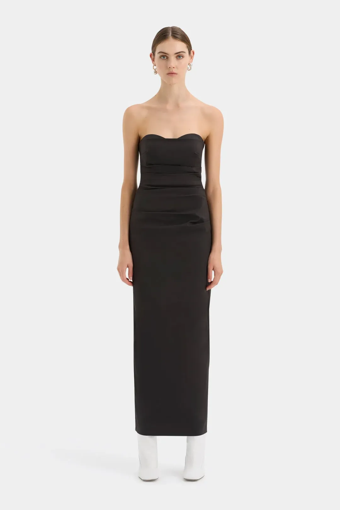 Sir The Label Alba Strapless Dress in Black Size 1 / AU 8   for rent on The Volte - main image