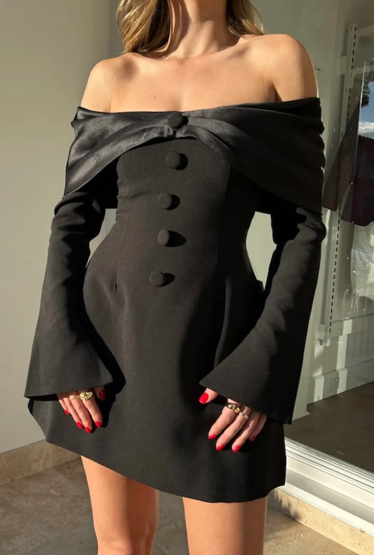 Odd Muse The Ultimate Muse Bow Mini Dress Black Size 6 - Image 1