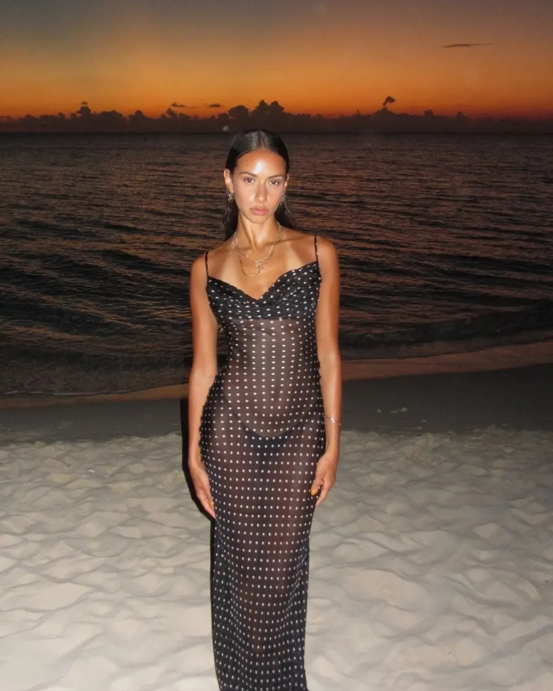 Rat & Boa Gisele Dress Black Polka Dots Size XXS / AU 4 for rent on The Volte - main image